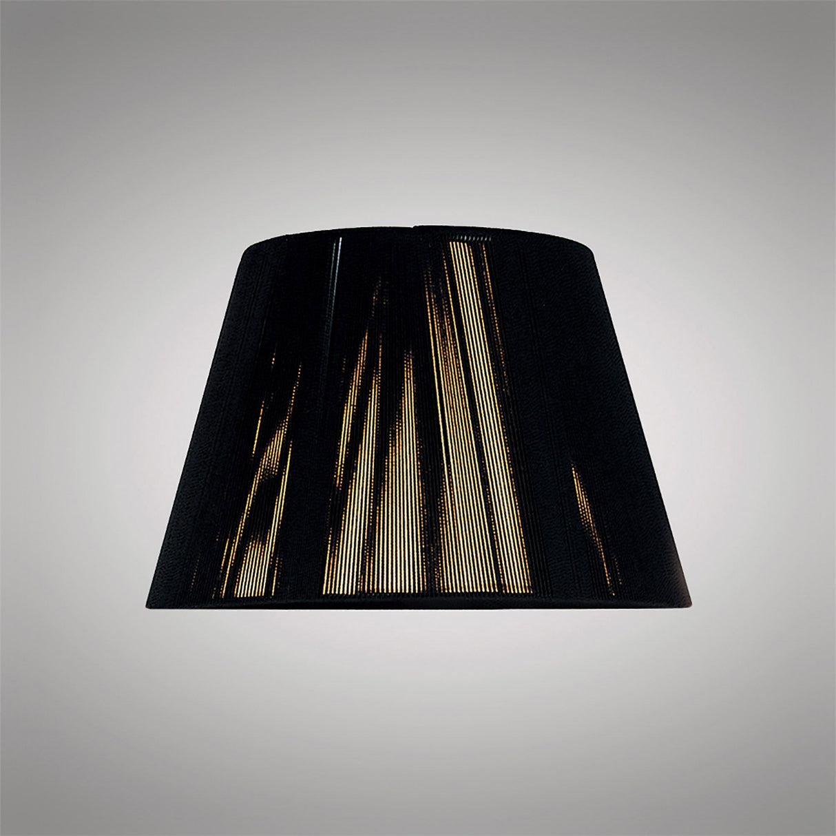 Silk String Lampshade - Black, 19/30cm x 20cm