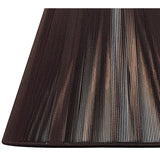Silk String Lampshade - Dark Brown, 19/30cm x 20cm