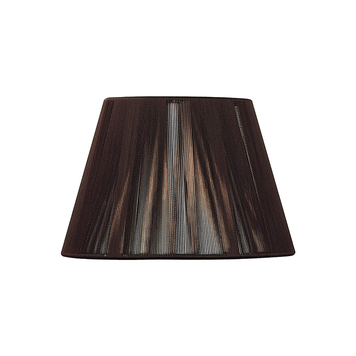 Silk String Lampshade - Dark Brown, 19/30cm x 20cm