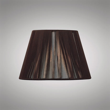 Silk String Lampshade - Dark Brown, 19/30cm x 20cm