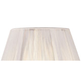Silk String Lampshade - Ivory White, 19/30cm x 20cm