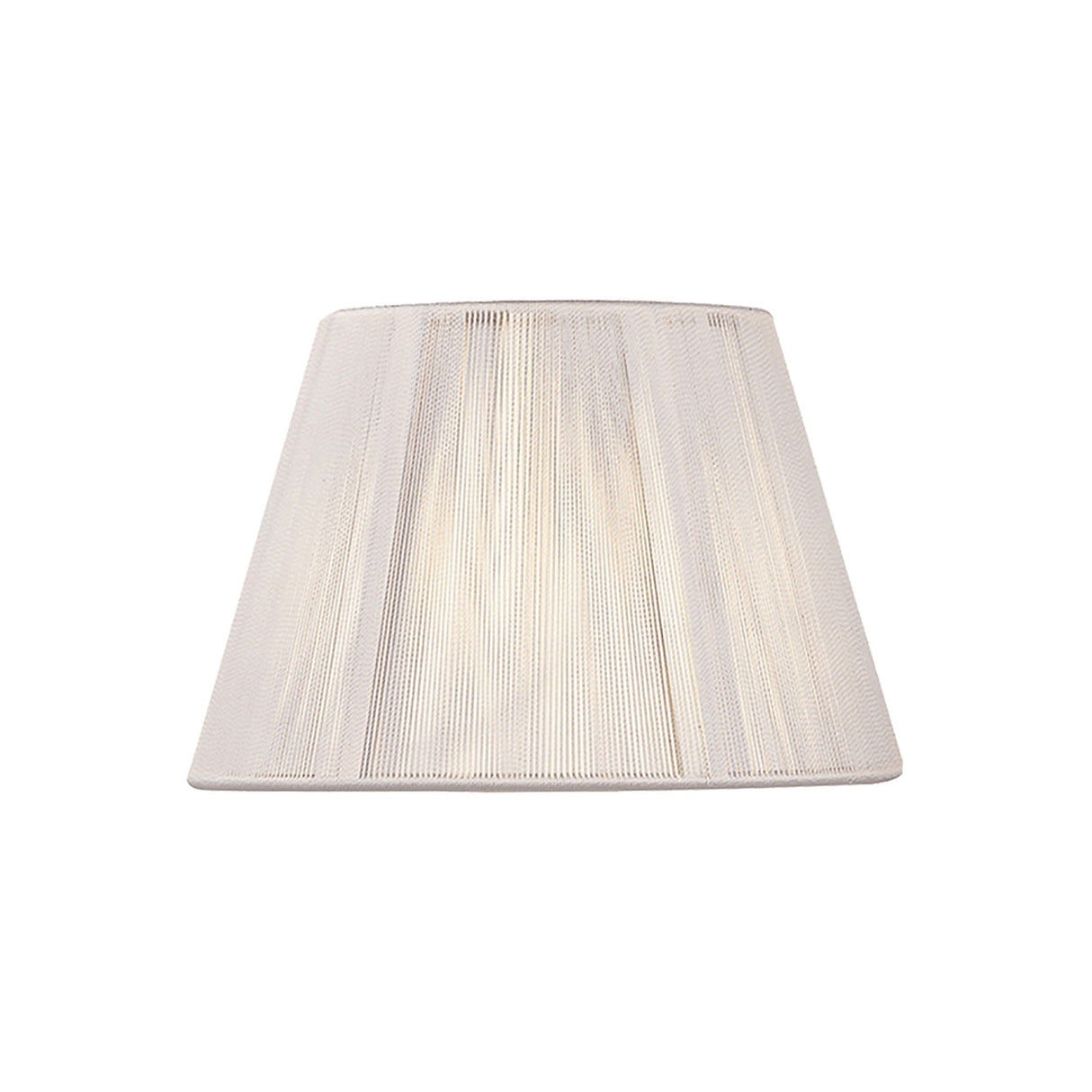 Silk String Lampshade - Ivory White, 19/30cm x 20cm