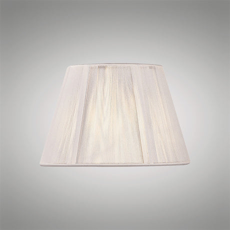 Silk String Lampshade - Ivory White, 19/30cm x 20cm
