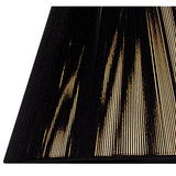 Silk String Lampshade - Black, 25/40cm x 25cm