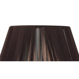 Silk String Lampshade - Dark Brown, 25/40cm x 25cm