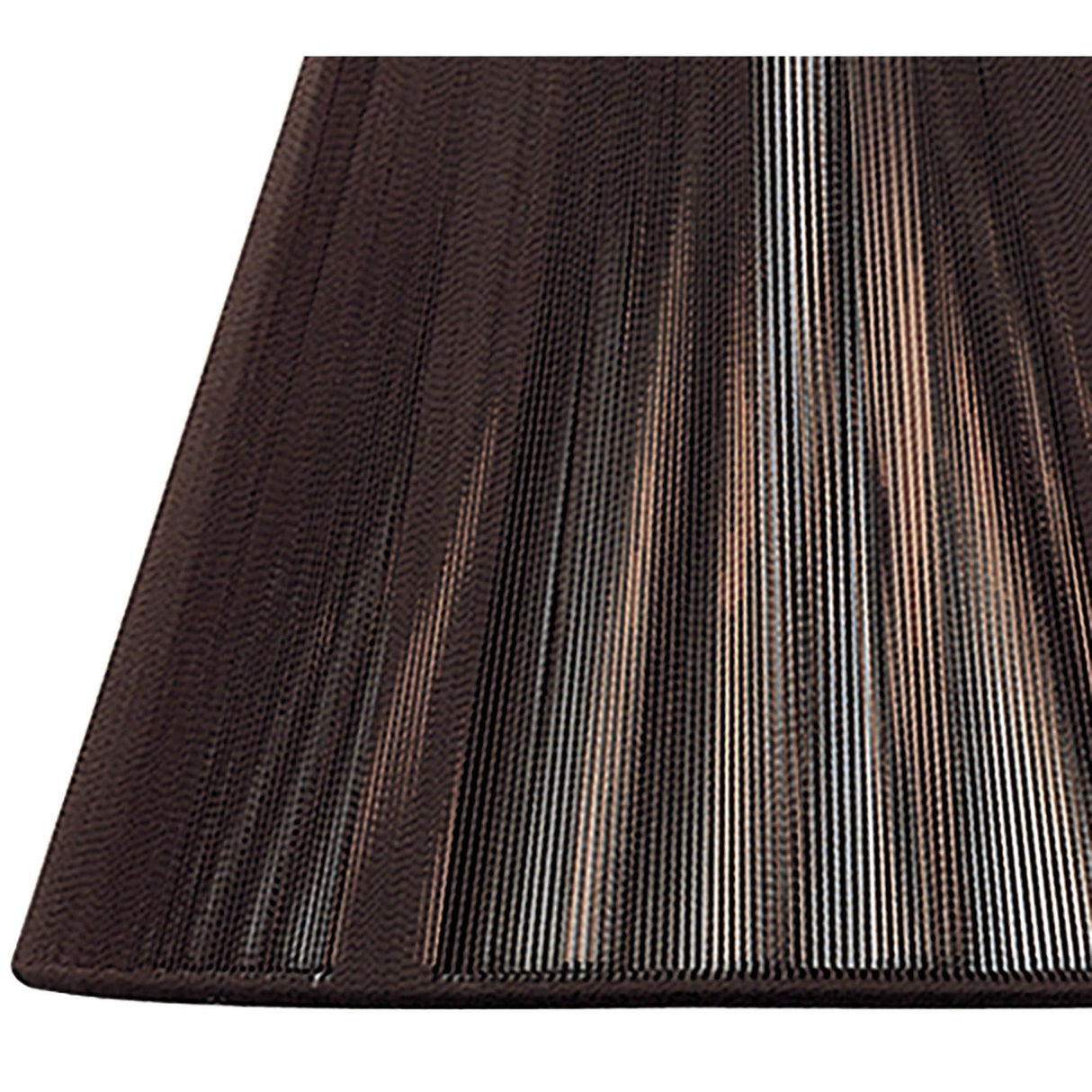 Silk String Lampshade - Dark Brown, 25/40cm x 25cm