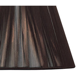 Silk String Lampshade - Dark Brown, 25/40cm x 25cm