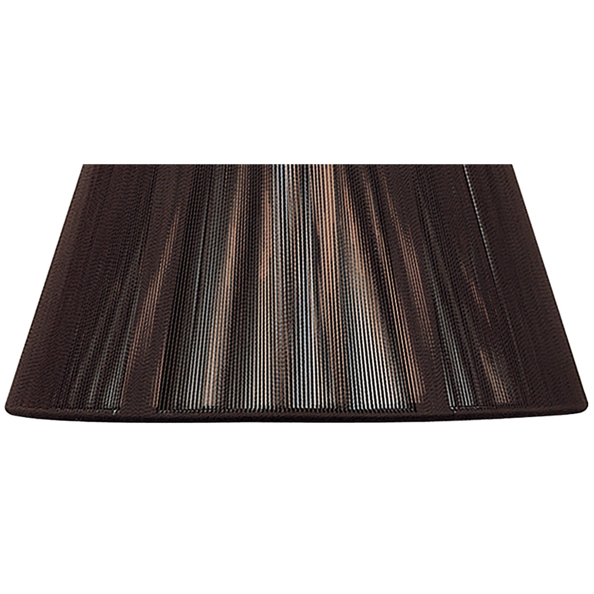 Silk String Lampshade - Dark Brown, 25/40cm x 25cm