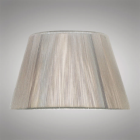Silk String Lampshade - Silver Grey, 25/40cm x 25cm
