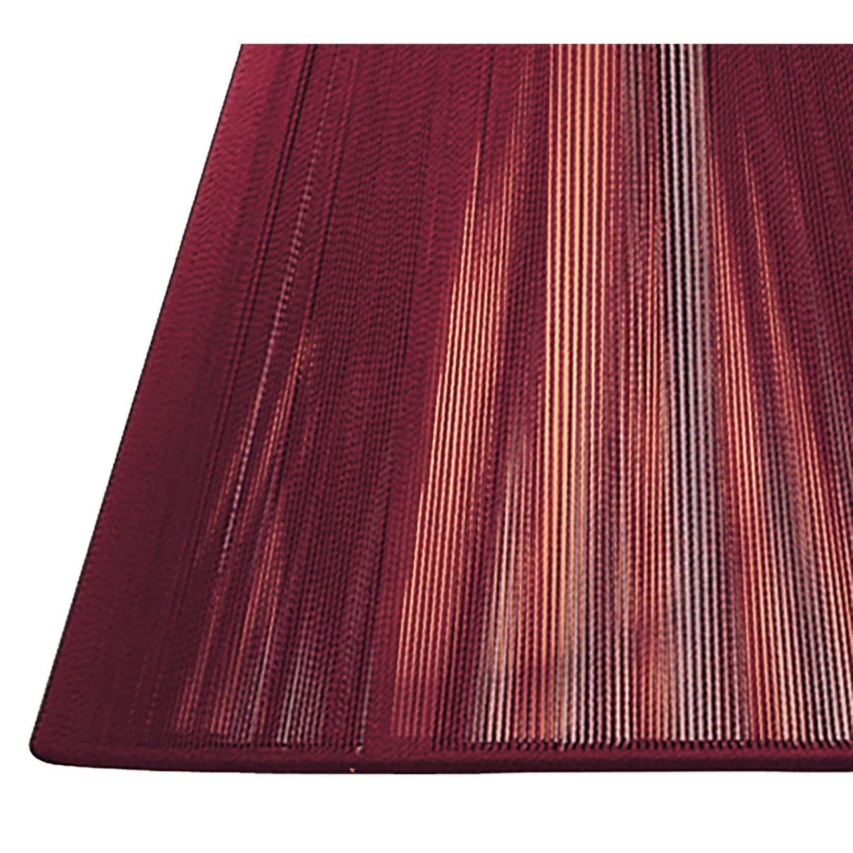 Silk String Lampshade - Red Wine, 25/40cm x 25cm
