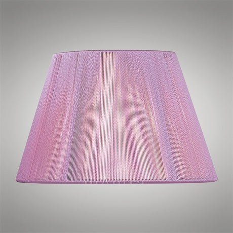 Silk String Lampshade - Lilac Pink, 25/40cm x 25cm