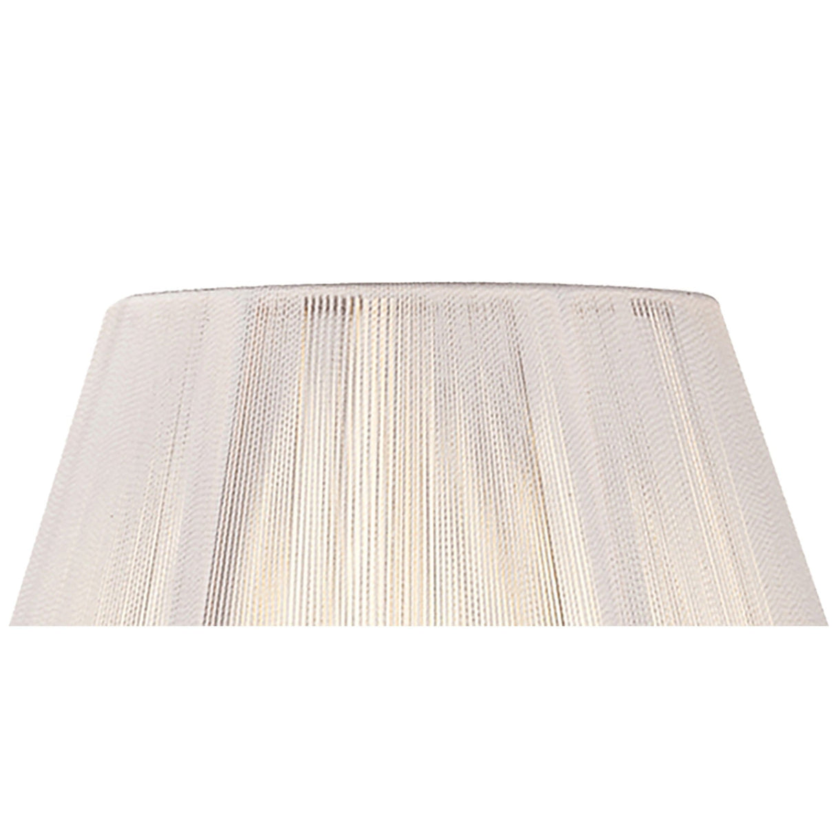 Silk String Lampshade - Ivory White, 25/40cm x 25cm