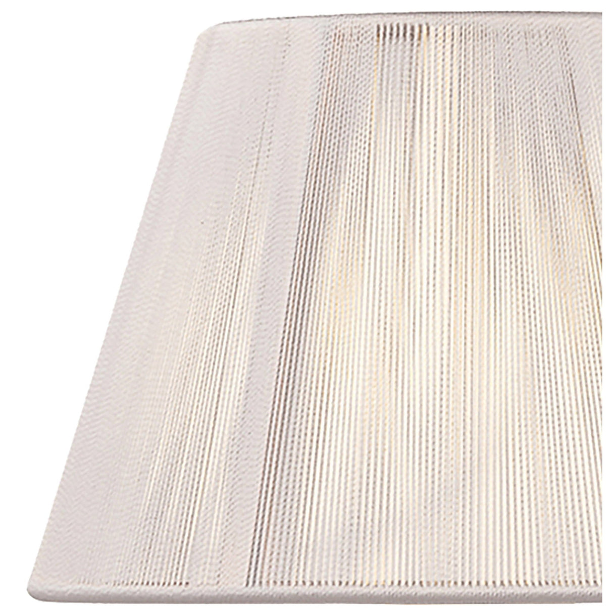 Silk String Lampshade - Ivory White, 25/40cm x 25cm