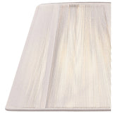 Silk String Lampshade - Ivory White, 25/40cm x 25cm