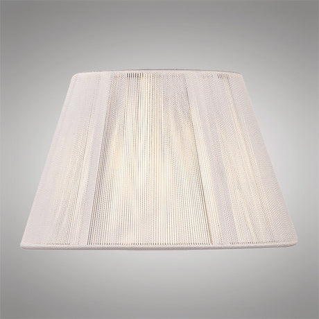 Silk String Lampshade - Ivory White, 25/40cm x 25cm