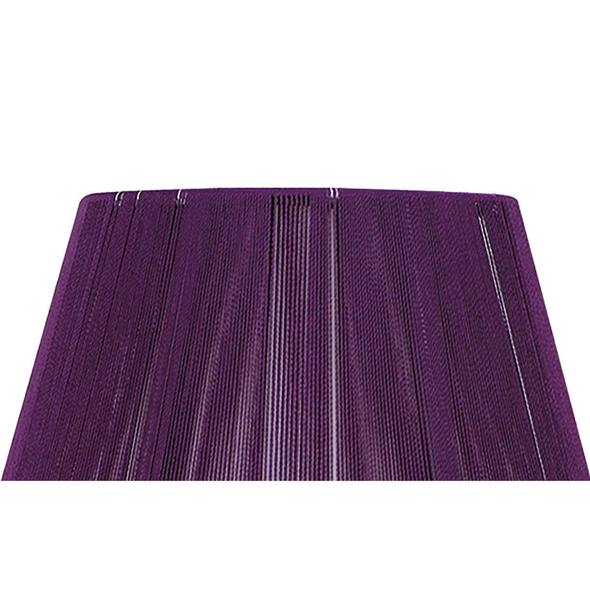 Silk String Lampshade - Aubergine, 19/30cm x 20cm