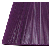 Silk String Lampshade - Aubergine, 19/30cm x 20cm