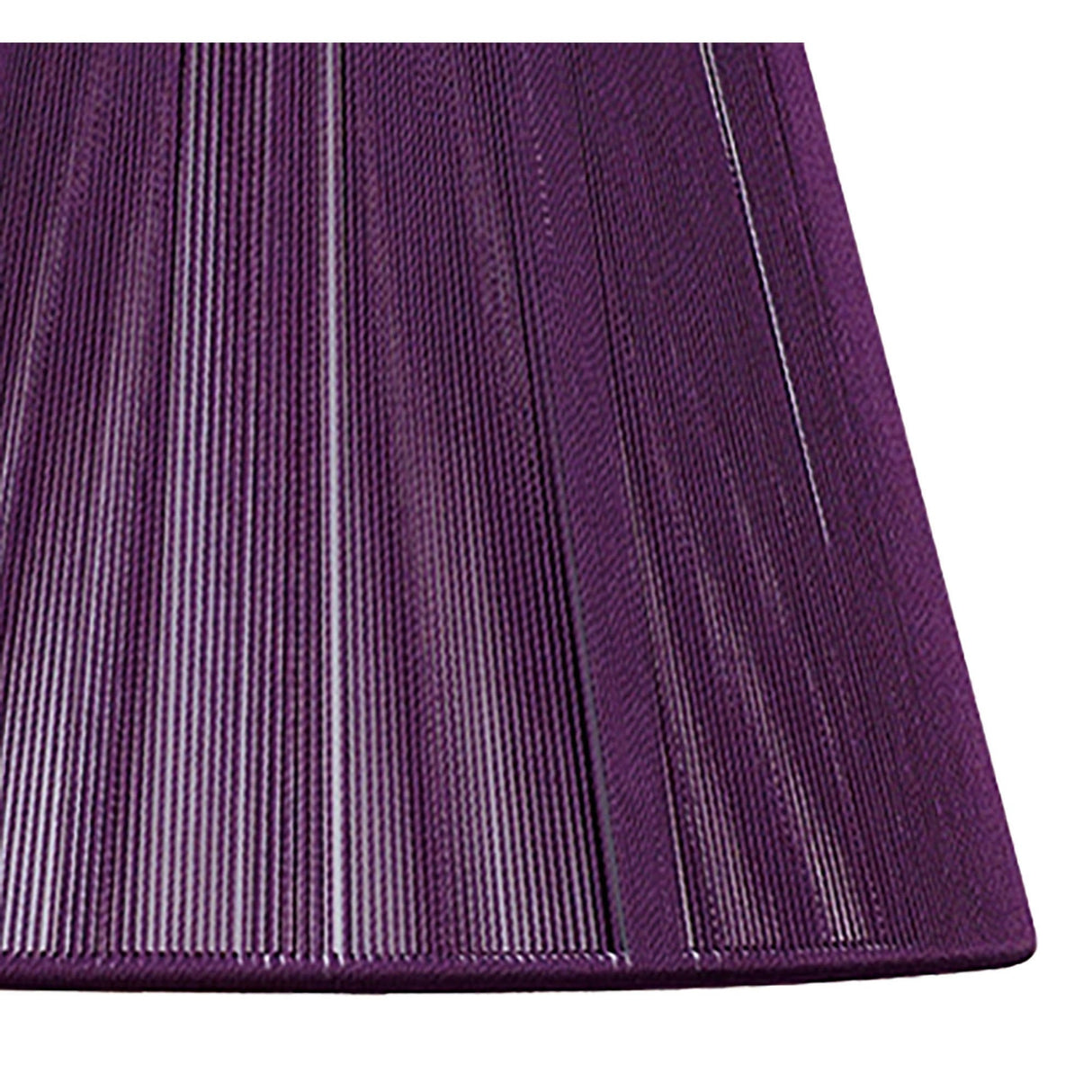 Silk String Lampshade - Aubergine, 19/30cm x 20cm