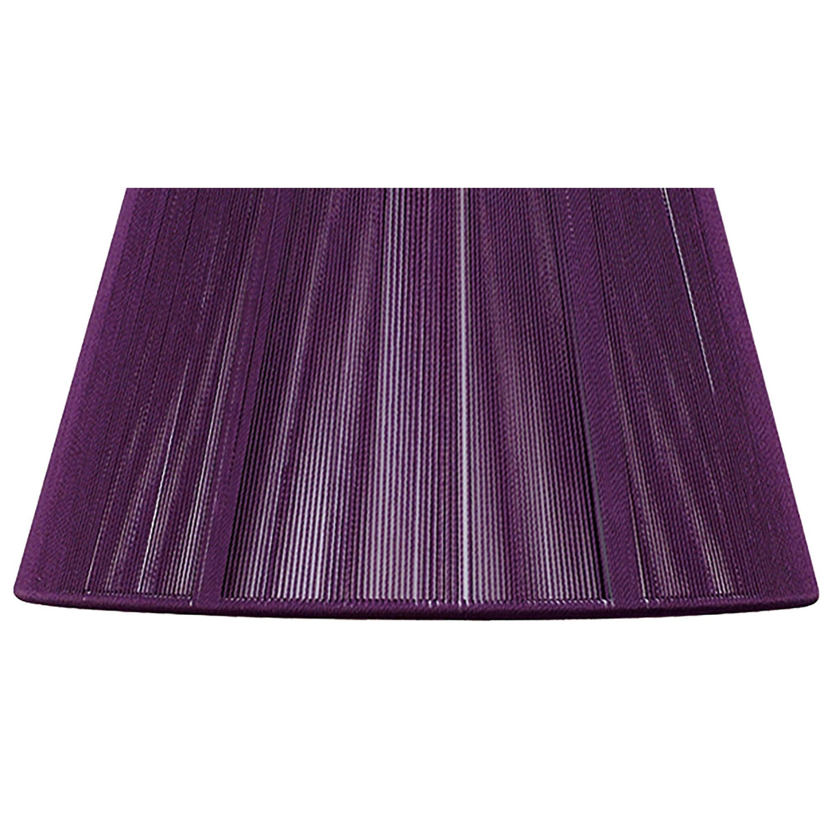 Silk String Lampshade - Aubergine, 19/30cm x 20cm