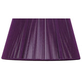 Silk String Lampshade - Aubergine, 19/30cm x 20cm