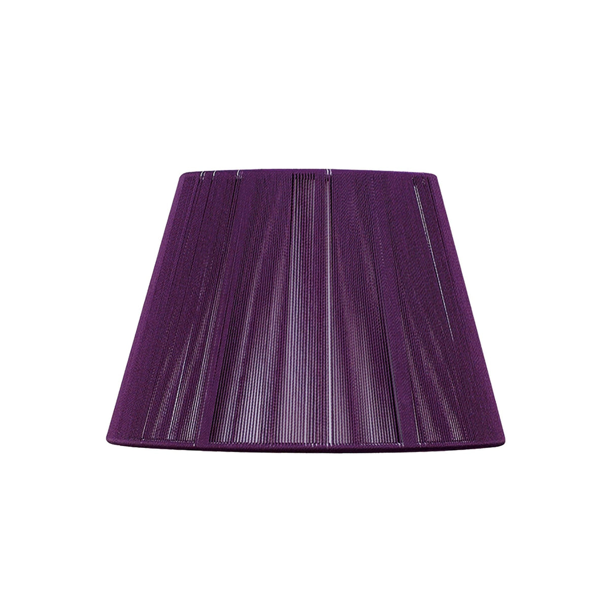Silk String Lampshade - Aubergine, 19/30cm x 20cm