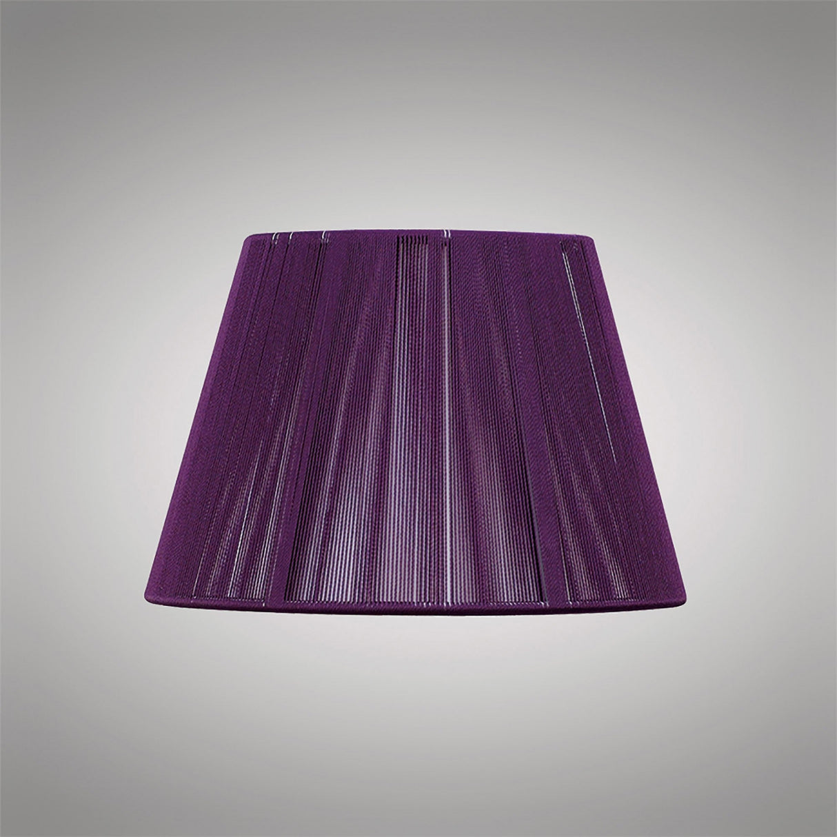 Silk String Lampshade - Aubergine, 19/30cm x 20cm