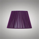 Silk String Lampshade - Aubergine, 19/30cm x 20cm