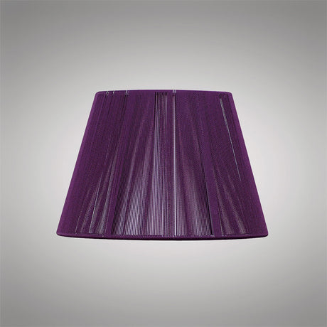 Silk String Lampshade - Aubergine, 19/30cm x 20cm
