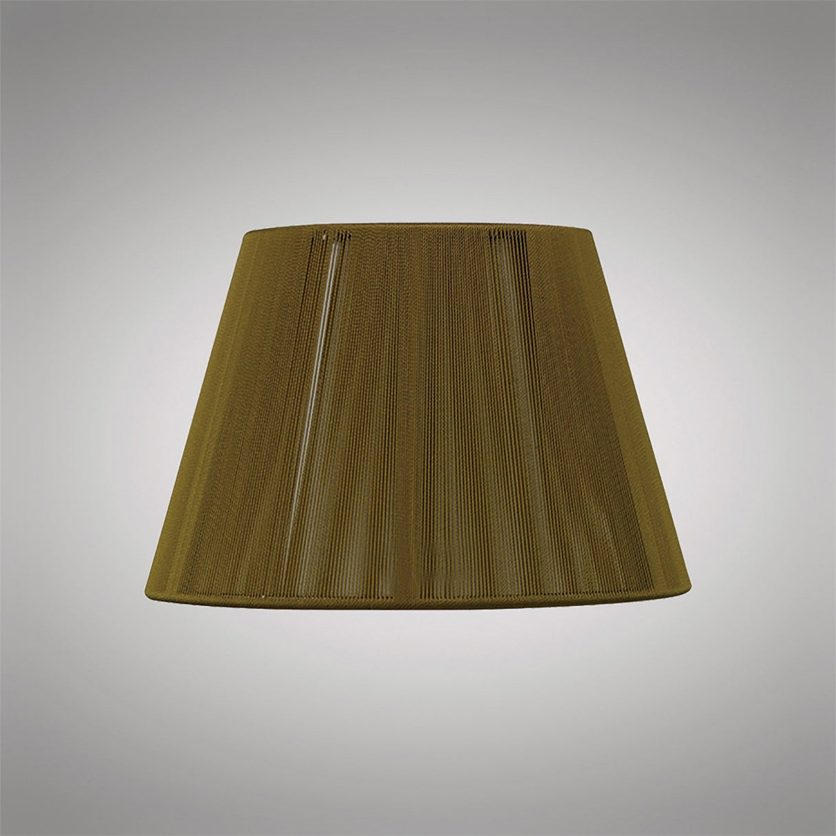 Silk String Lampshade - Olive, 19/30cm x 20cm
