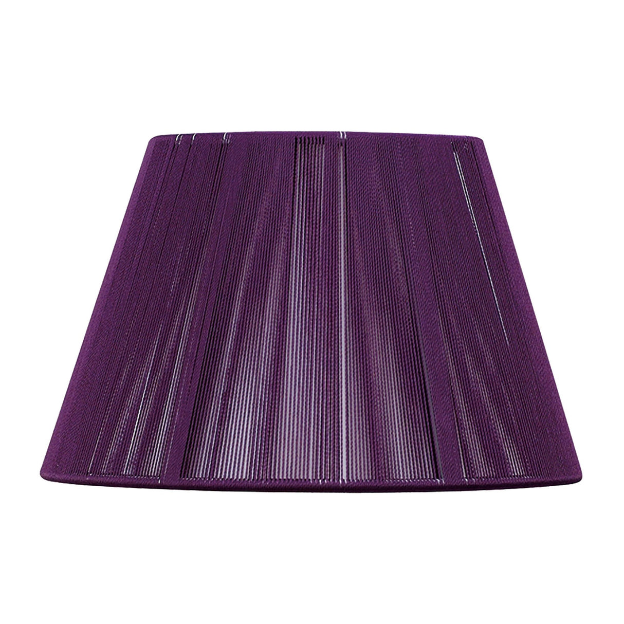 Silk String Lampshade - Aubergine, 25/40cm x 25cm