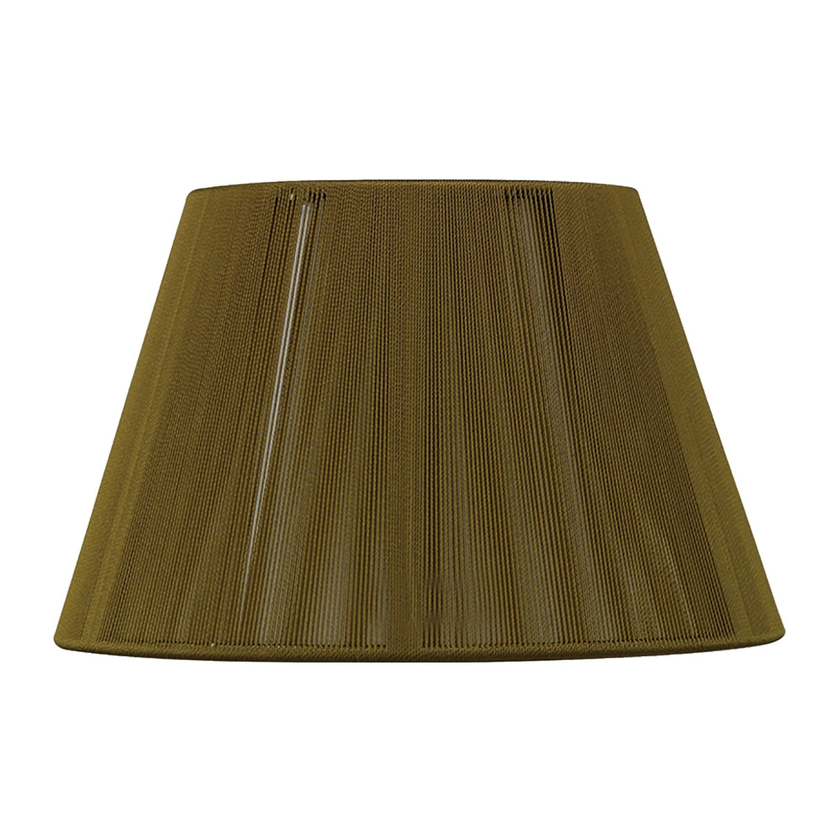 Silk String Lampshade - Olive, 25/40cm x 25cm