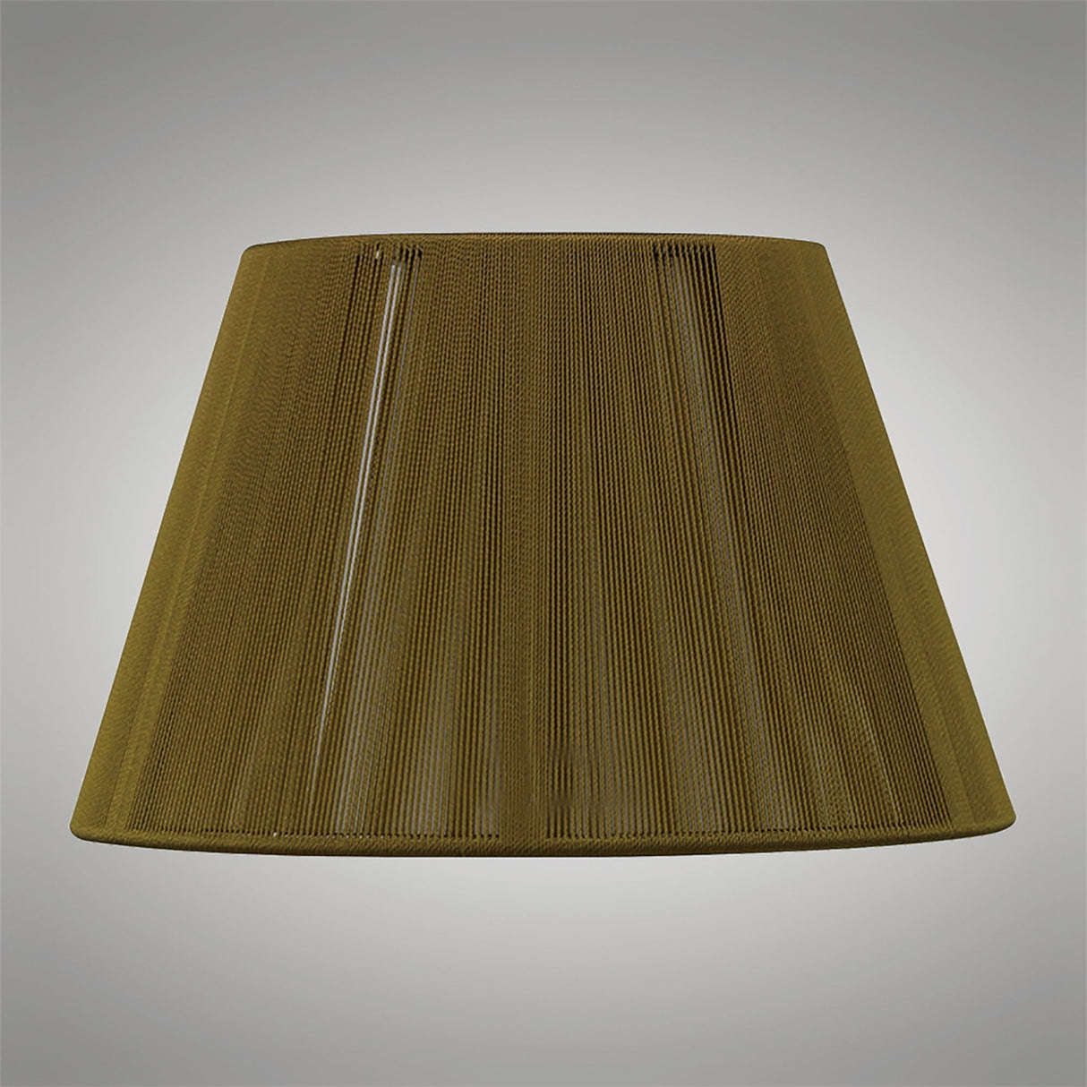 Silk String Lampshade - Olive, 25/40cm x 25cm
