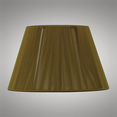 Silk String Lampshade - Olive, 25/40cm x 25cm