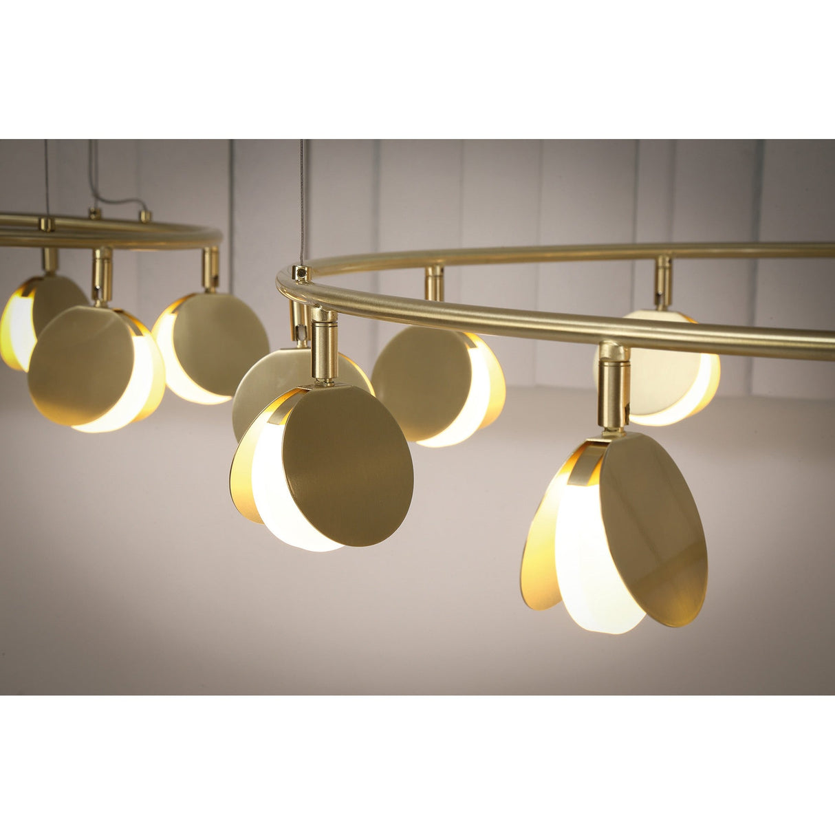 Shell 66cm Round LED Suspension Light 40W 3000K - Gold