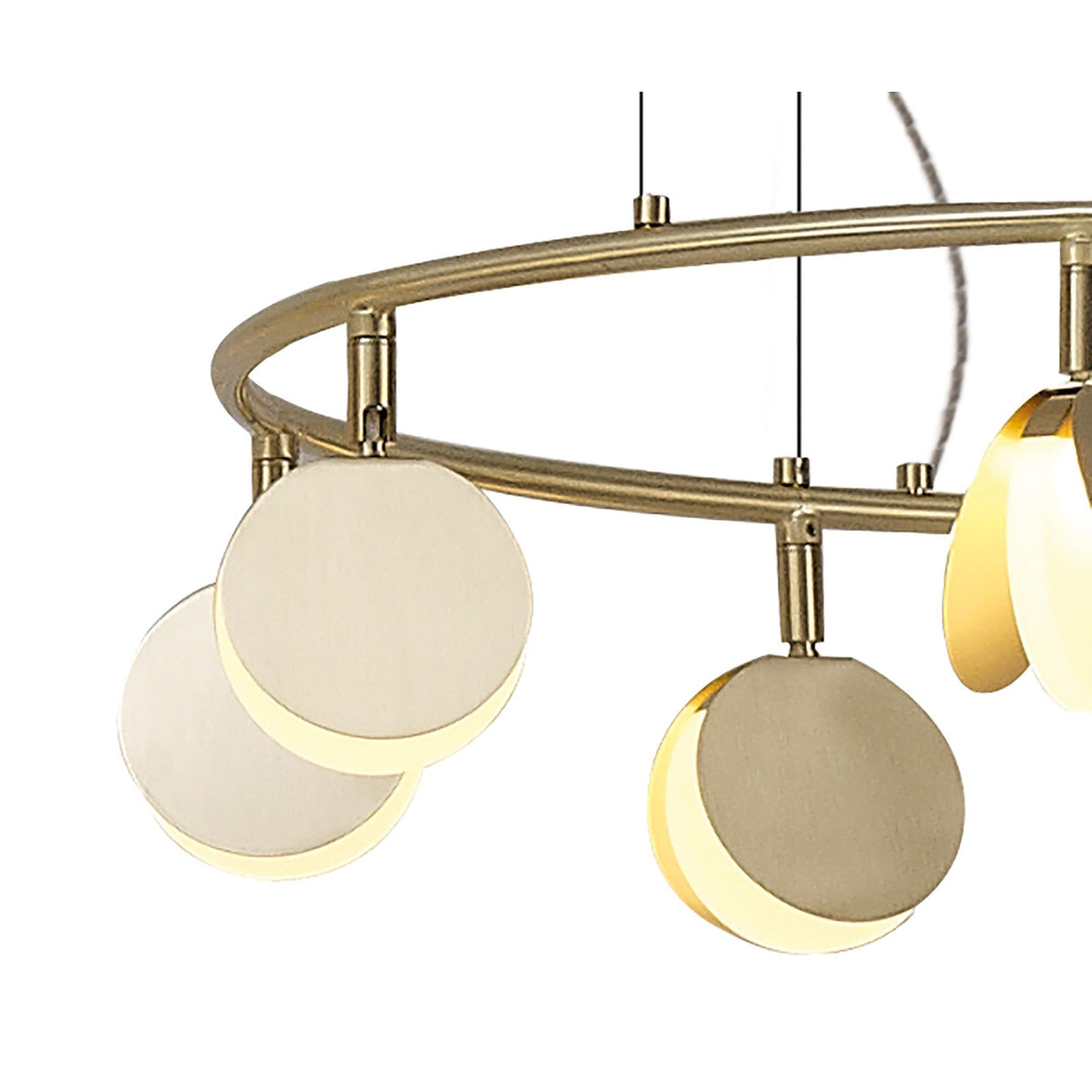 Shell 66cm Round LED Suspension Light 40W 3000K - Gold