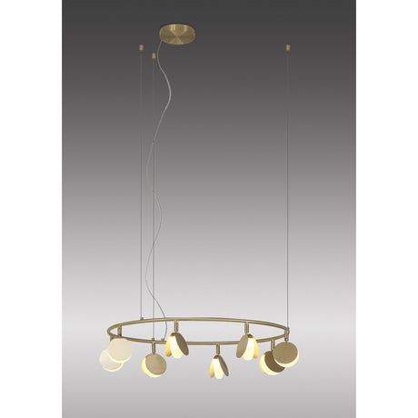 Shell 66cm Round LED Suspension Light 40W 3000K - Gold