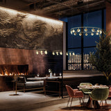 Shell 46cm Round LED Suspension Light 30W 3000K - Gold