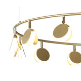 Shell 106cm Round LED Suspension Light 60W 3000K - Gold