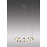 Shell 106cm Round LED Suspension Light 60W 3000K - Gold