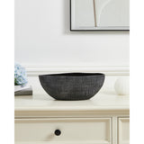 Shiguhe Ceramic Decorative Bowl 26.2 x 9.7cm - Black & Silver