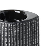 Shiguhe Ceramic Tealight Holder 12cm - Black & Silver