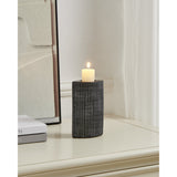 Shiguhe Ceramic Tealight Holder 16.5cm - Black & Silver