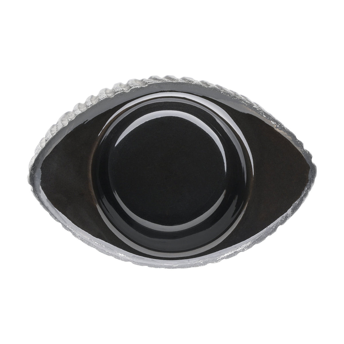 Shiguhe Ceramic Tealight Holder 16.5cm - Black & Silver