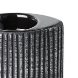 Shiguhe Ceramic Tealight Holder 16.5cm - Black & Silver