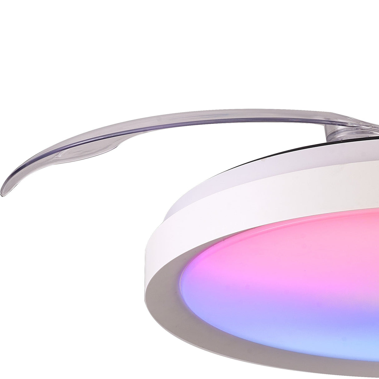 Siberia RGB CCT Dimmable LED Ceiling Fan Light With Remote Control - White