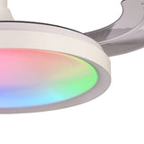 Siberia RGB CCT Dimmable LED Ceiling Fan Light With Remote Control - White
