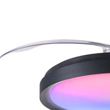 Siberia RGB CCT Dimmable LED Ceiling Fan Light With Remote Control - Black