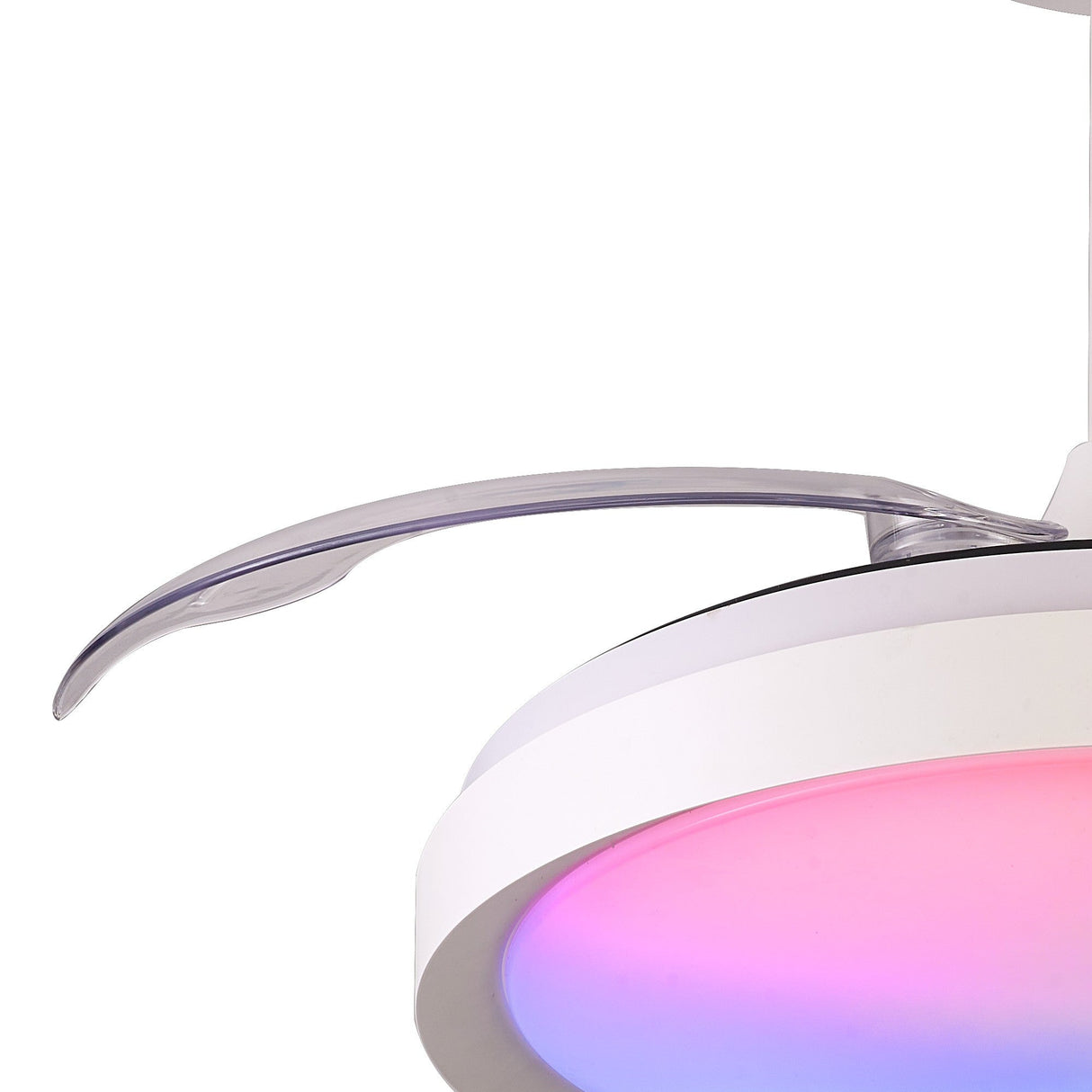 Siberia Mini RGB CCT Dimmable LED Ceiling Fan Light With Remote Control - White
