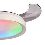 Siberia Mini RGB CCT Dimmable LED Ceiling Fan Light With Remote Control - White