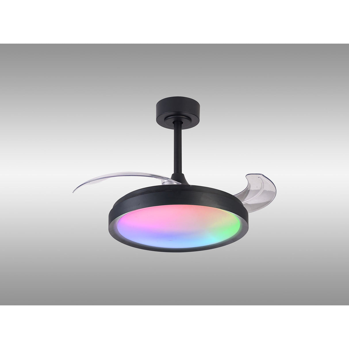 Siberia Mini RGB CCT Dimmable LED Ceiling Fan Light With Remote Control - Black